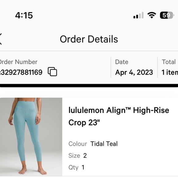 Lululemon 23” align leggings - Picture 6 of 6